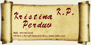 Kristina Perduv vizit kartica